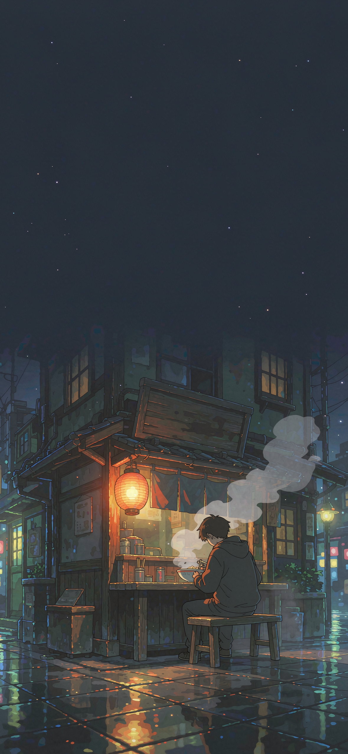 深夜面摊 · 1179×2556 动漫壁纸