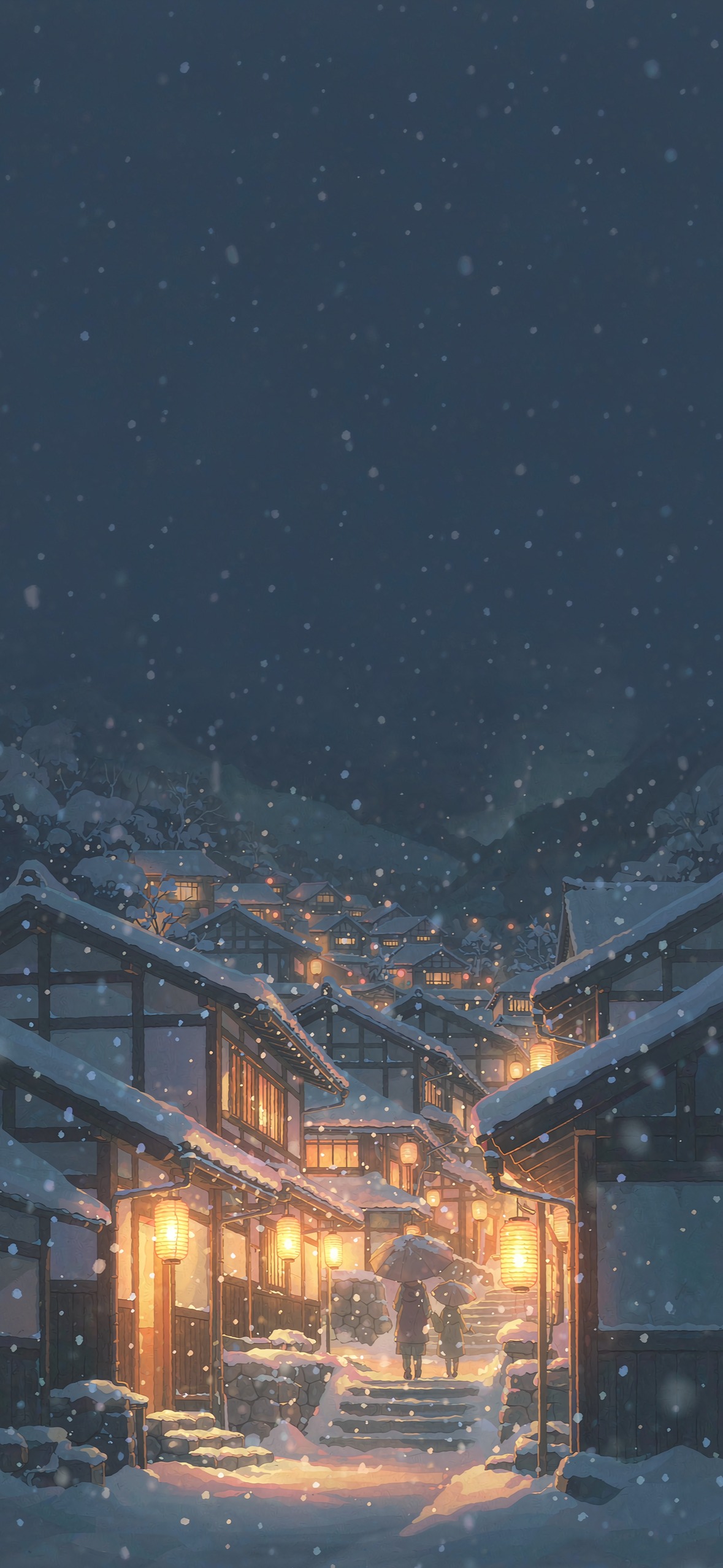 雪夜山镇