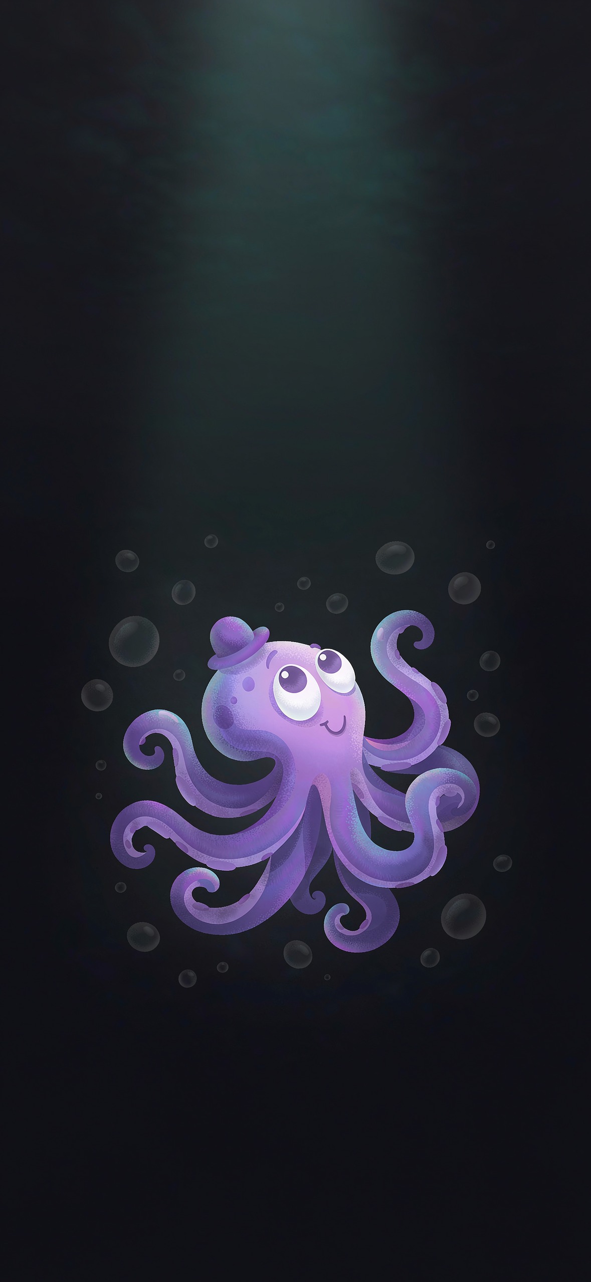 小帽章鱼 · 1179×2556 卡通壁纸