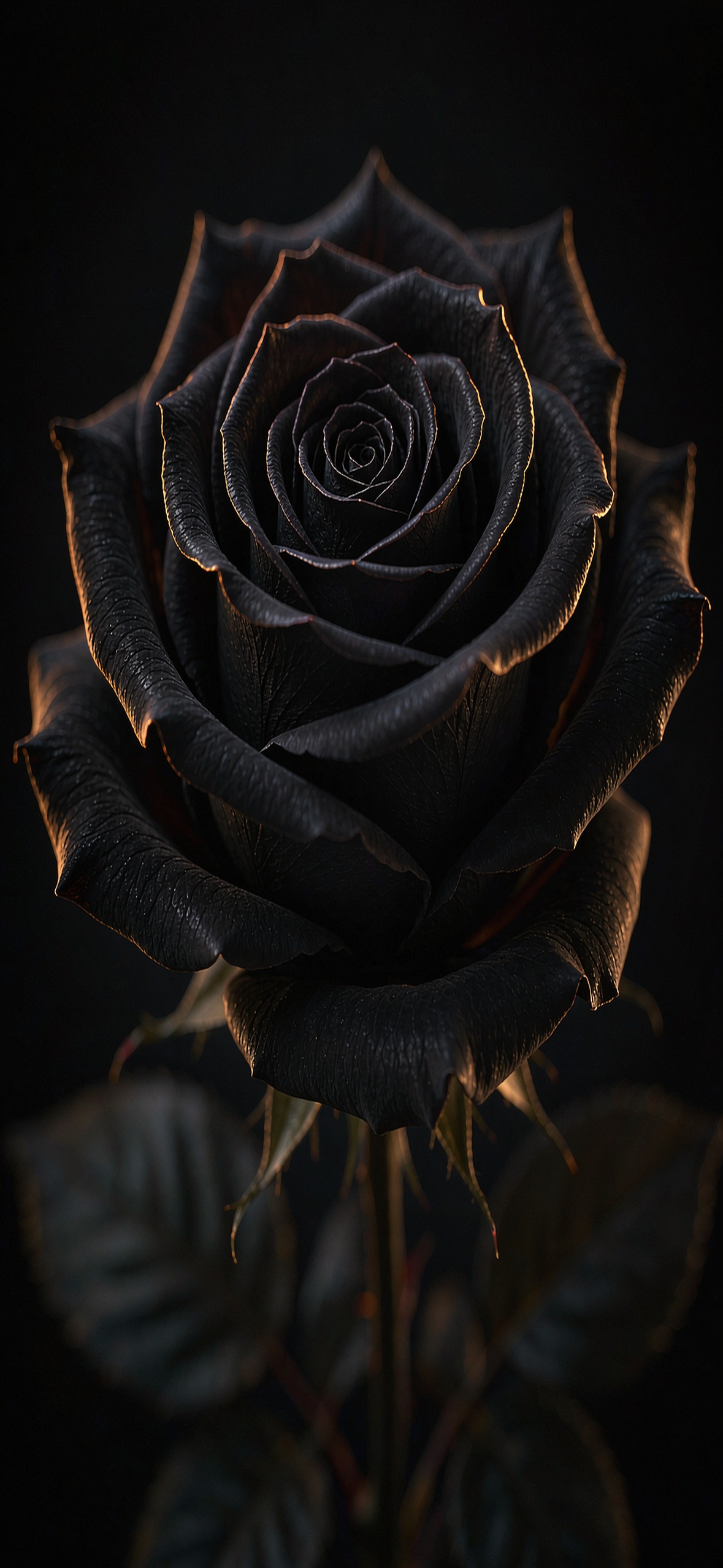 黑丝绒玫瑰 · 1179×2556 暗黑壁纸