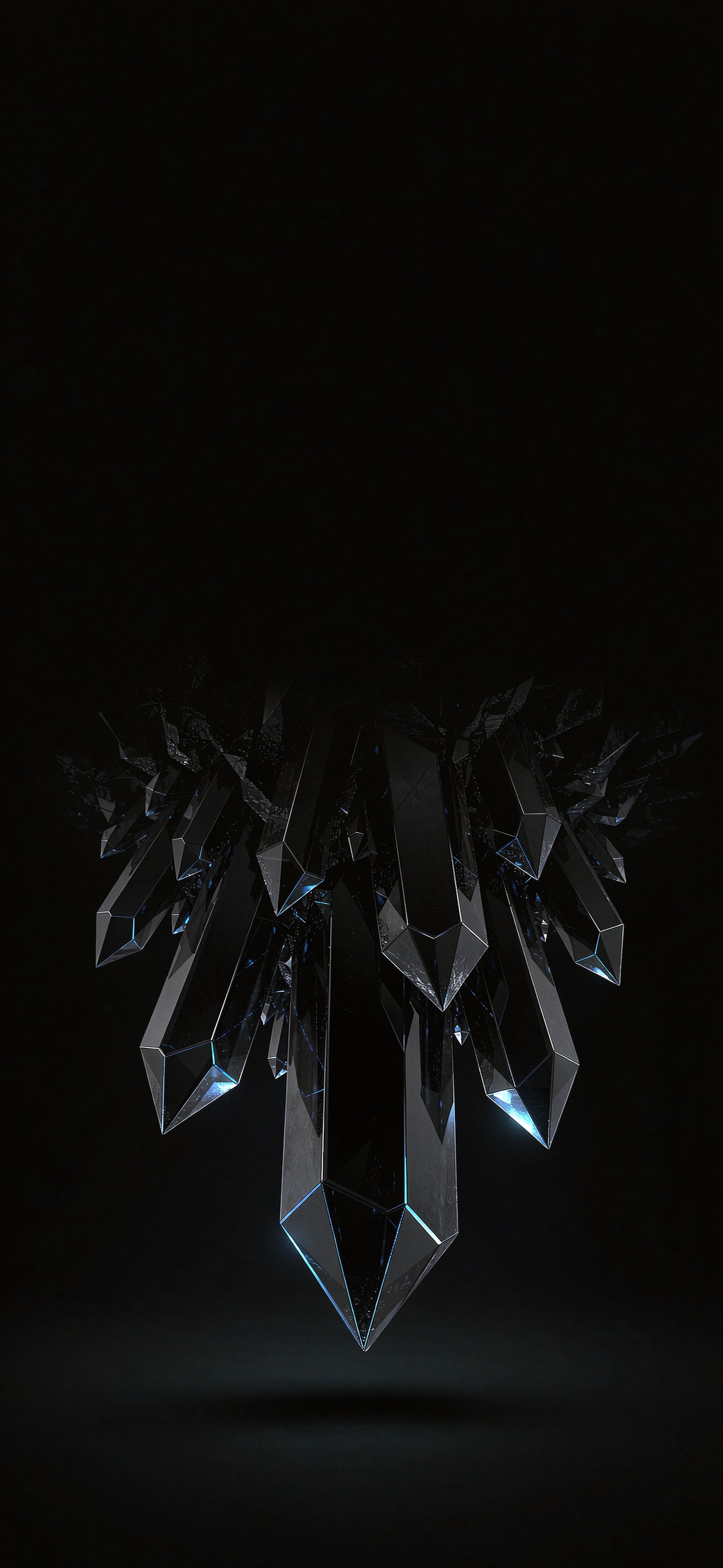 黑晶棱面 · 1179×2556 暗黑壁纸