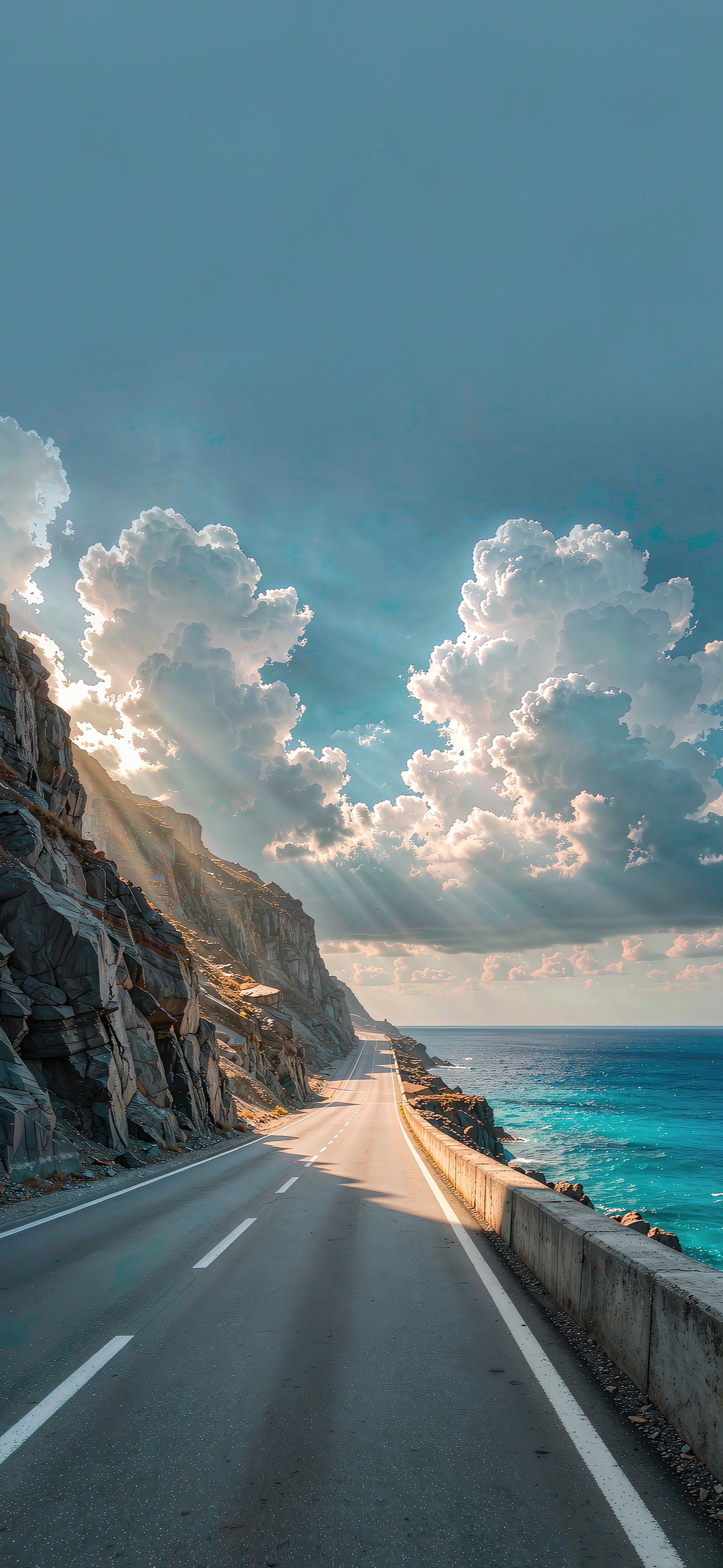 海岸公路 · 1179×2556 风景壁纸