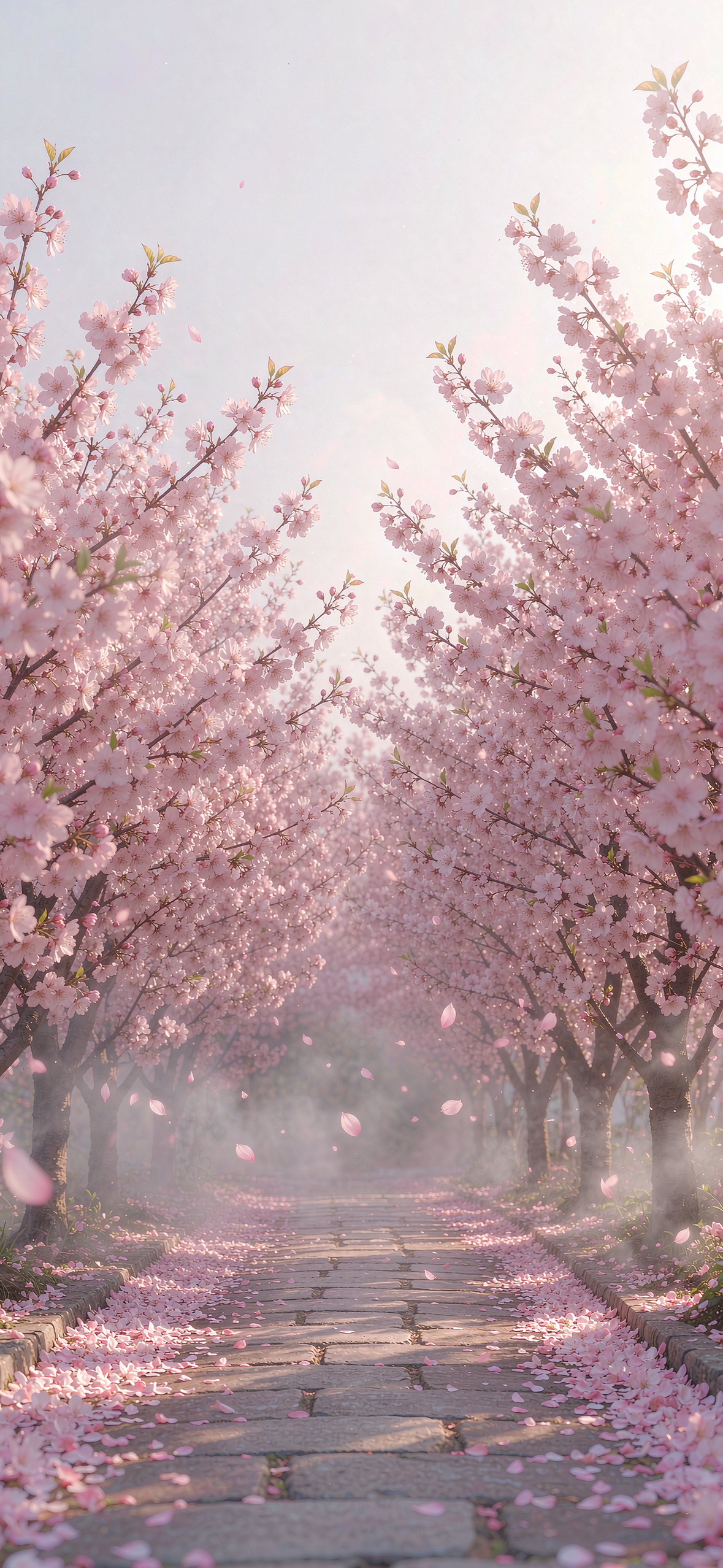樱花隧道 · 1179×2556 风景壁纸