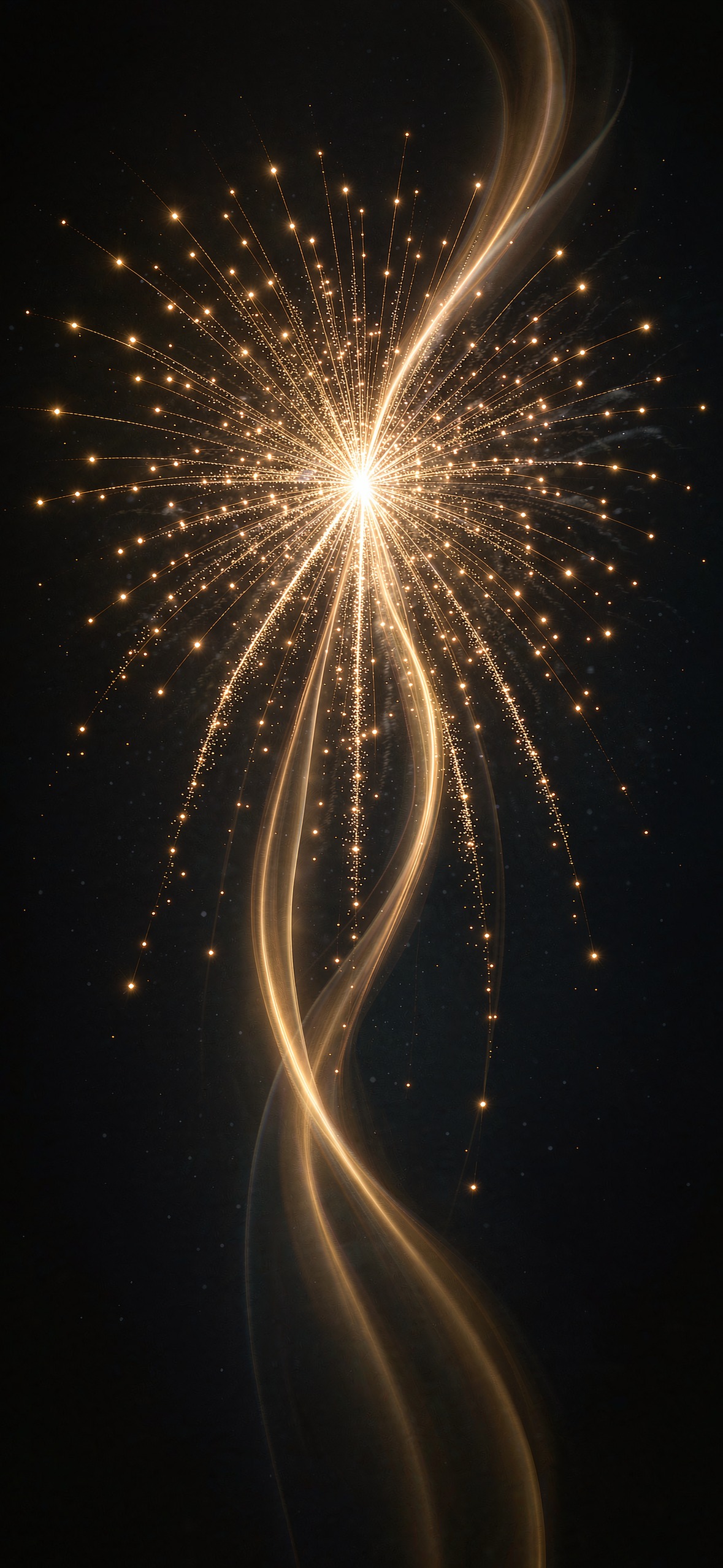 金色烟花 · 1179×2556 手机壁纸